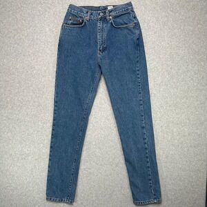 VTG Calvin Klein Jeans Womens 9 Blue‎ Denim High Waisted Tapered Leg Made in USA